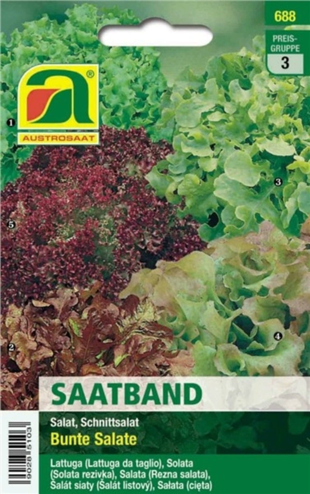 AUSTROSAAT Fita de Sementes de Alface de Corte
