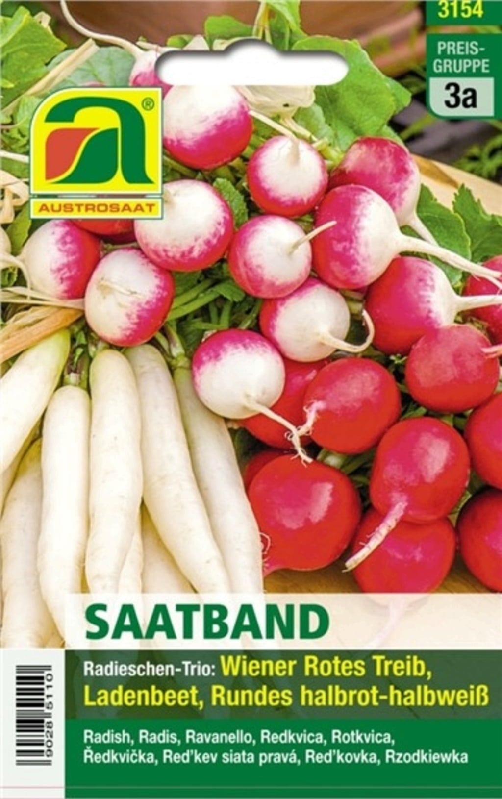 AUSTROSAAT Fita de Sementes de Rabanete Trio