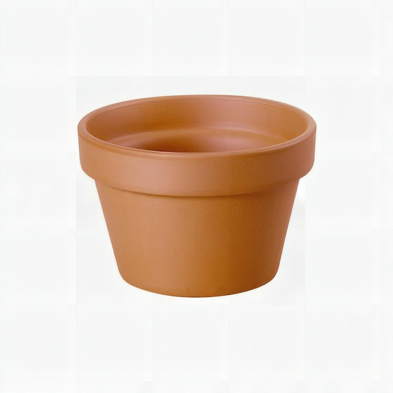 Meio Vaso Cerâmico Terracotta — Para Paredes e Sebes 24cm