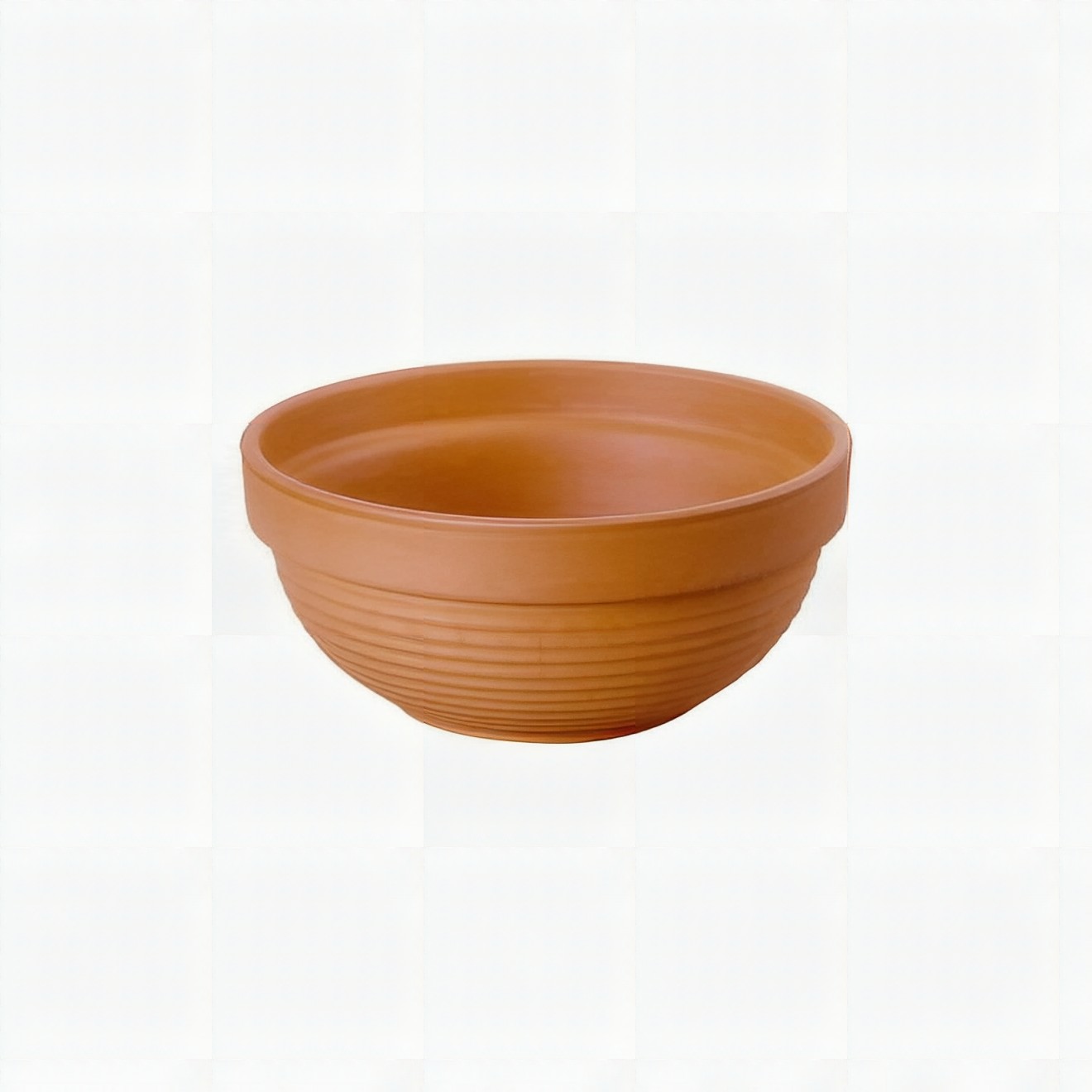Taça Cerâmica Ondulada Terracotta — Detalhe em Anéis 18cm