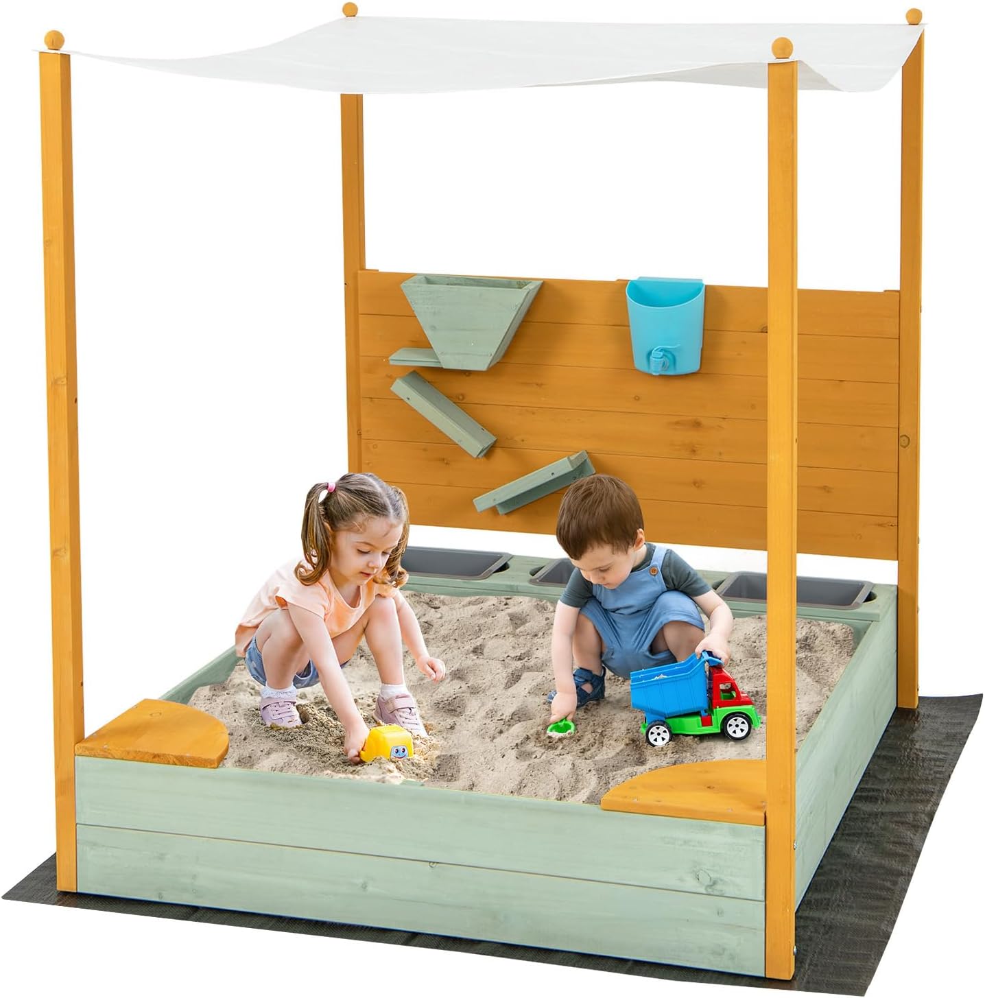 CAIXA DE AREIA INFANTIL PREMIUM COM COBERTURA – DIVERSÃO SEGURA PARA O SEU JARDIM