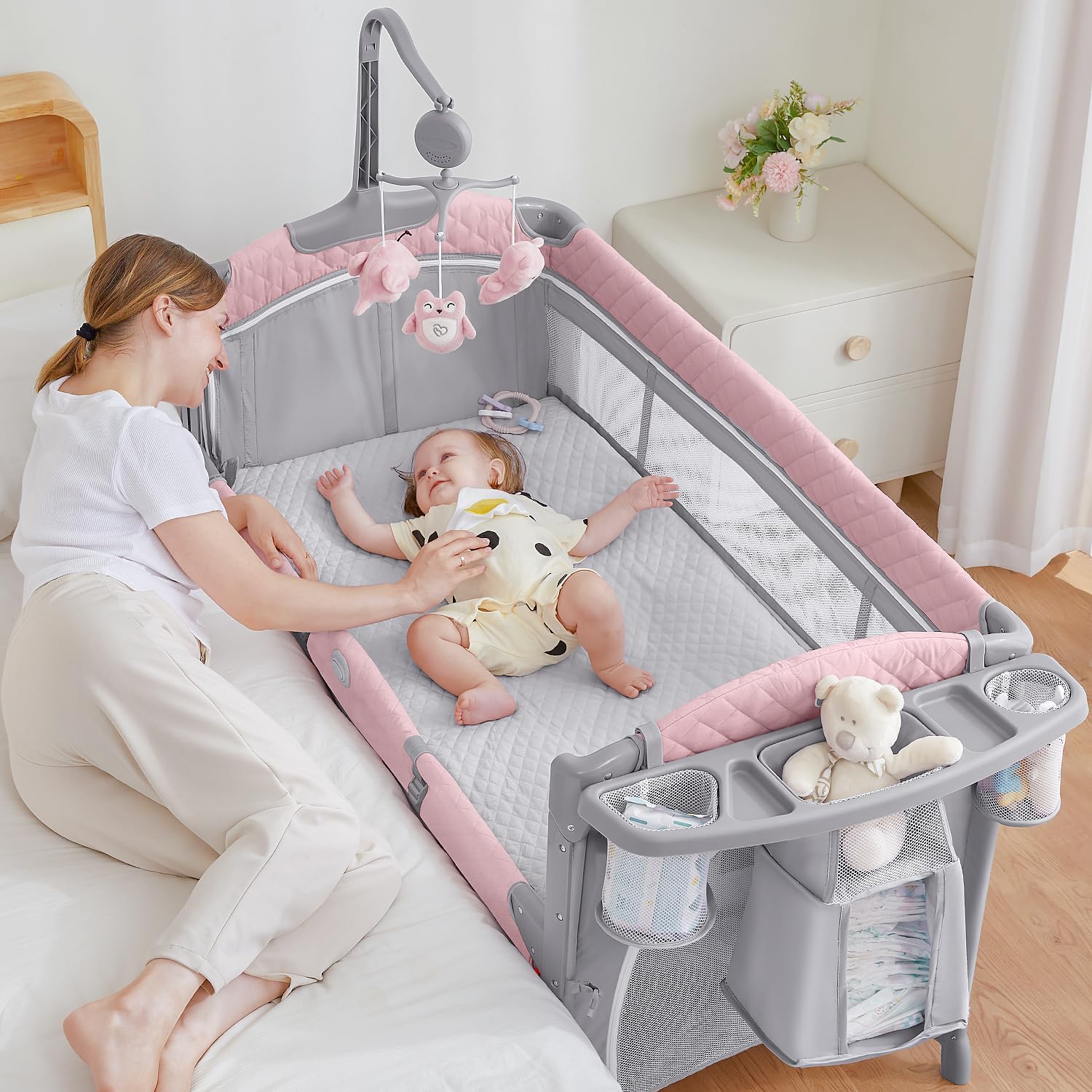 BERÇO 3 EM 1 PARA O SEU BEBÉ DORMIR PERTO DE SI COM TODO O CONFORTO
