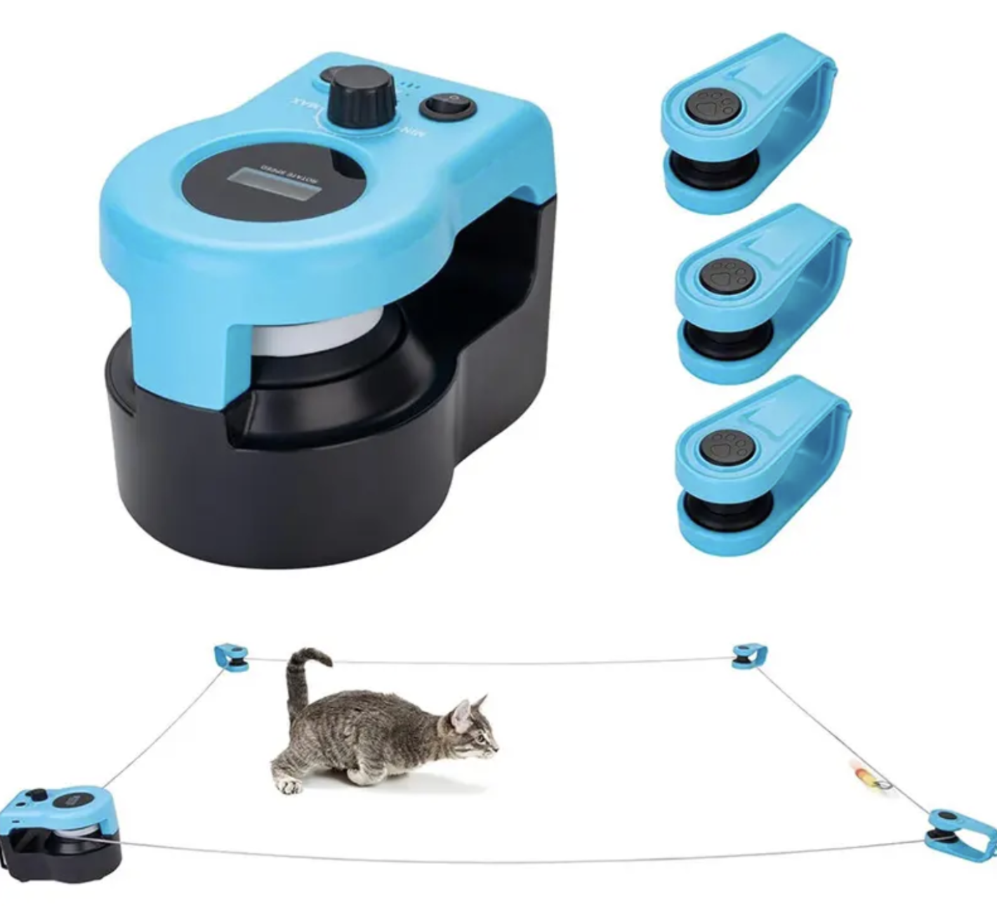 Brinquedo Interativo Automático para Gatos — Caça Robotizada com Comando, Sons e Velocidade Ajustável