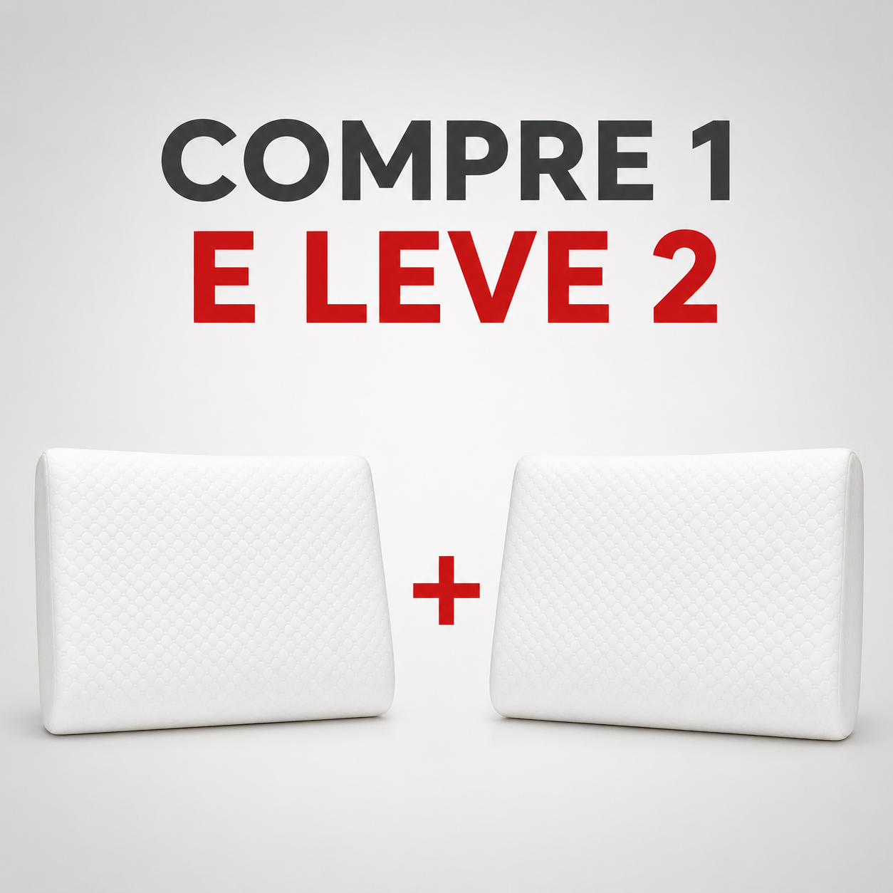 Almofada Ergonómica de Espuma Viscoelástica com Capa Refrescante - Compre 1 leve 2