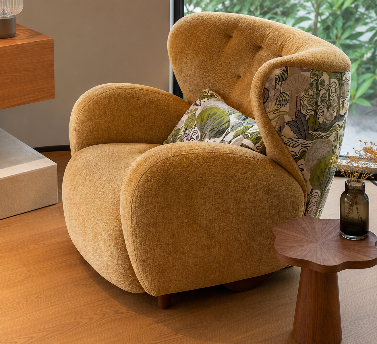 POLTRONA PREMIUM DE LUXO COM DESIGN ORGÂNICO, CONFORTO ENVOLVENTE E ACABAMENTO EXCLUSIVO
