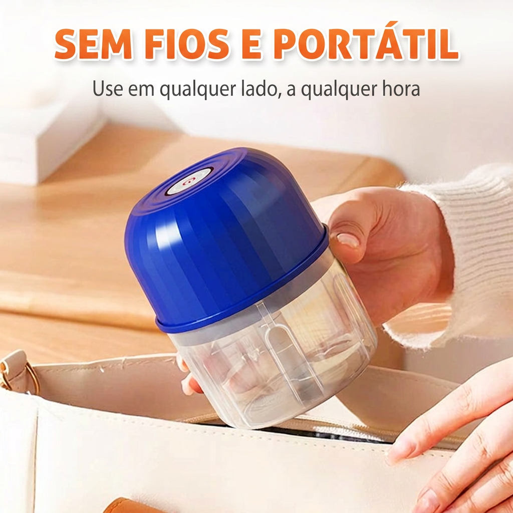 Mini picadora sem fios e portátil, fácil de levar para qualquer lado
