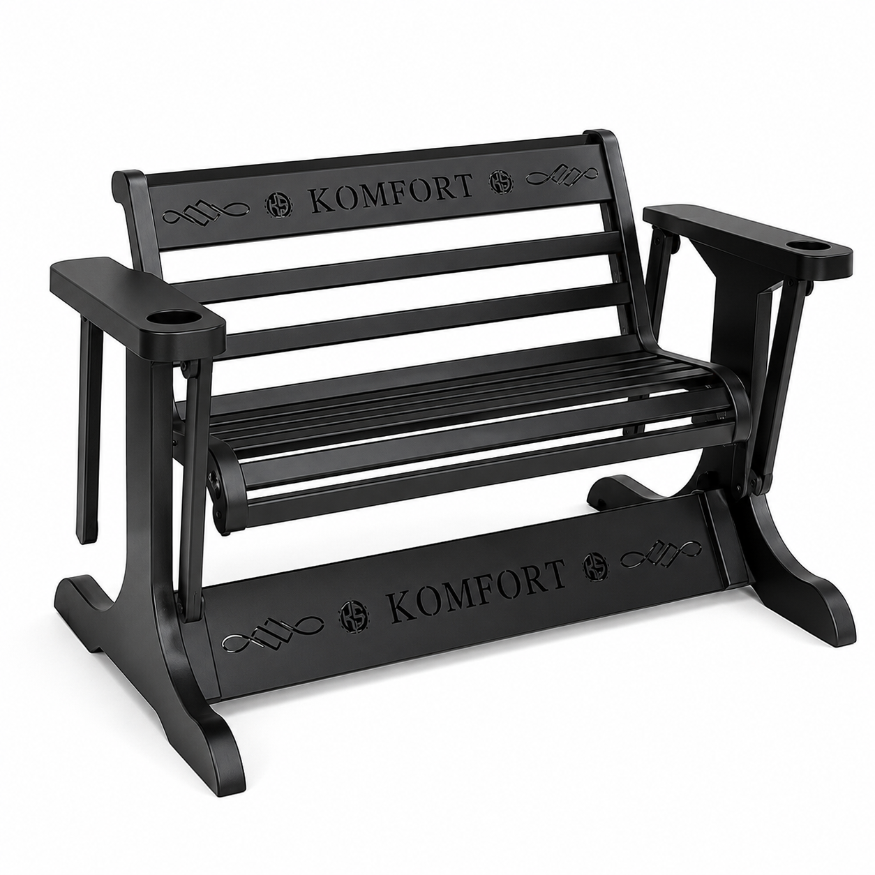 BANCO BALOIÇO PREMIUM DE JARDIM COM PORTA-COPOS INTEGRADOS – CONFORTO E RELAXAMENTO AO AR LIVRE