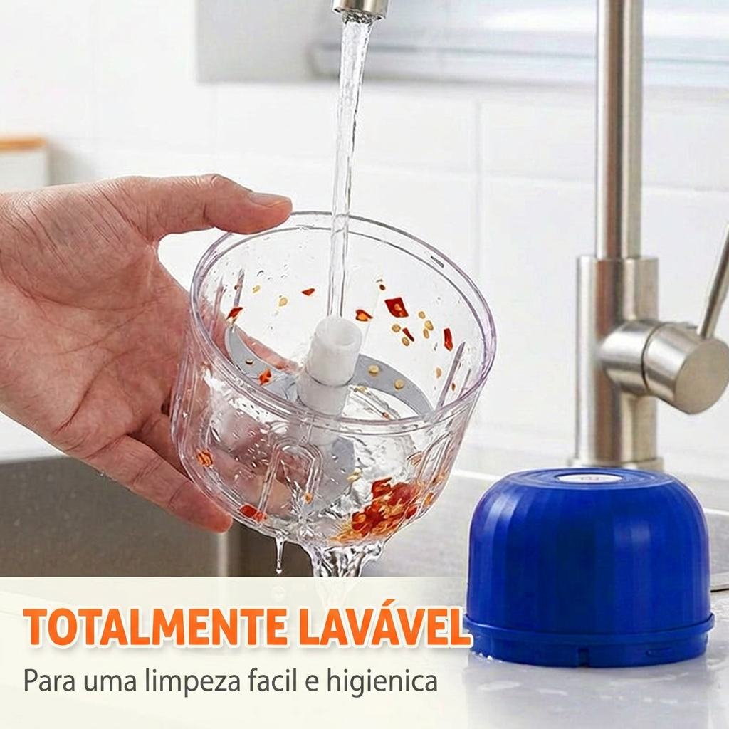 Picadora totalmente lavável para uma limpeza fácil e higiénica