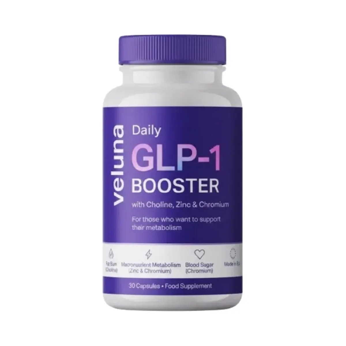 Veluna GLP-1 Booster — Suplemento Natural para Emagrecimento (30 Cápsulas)