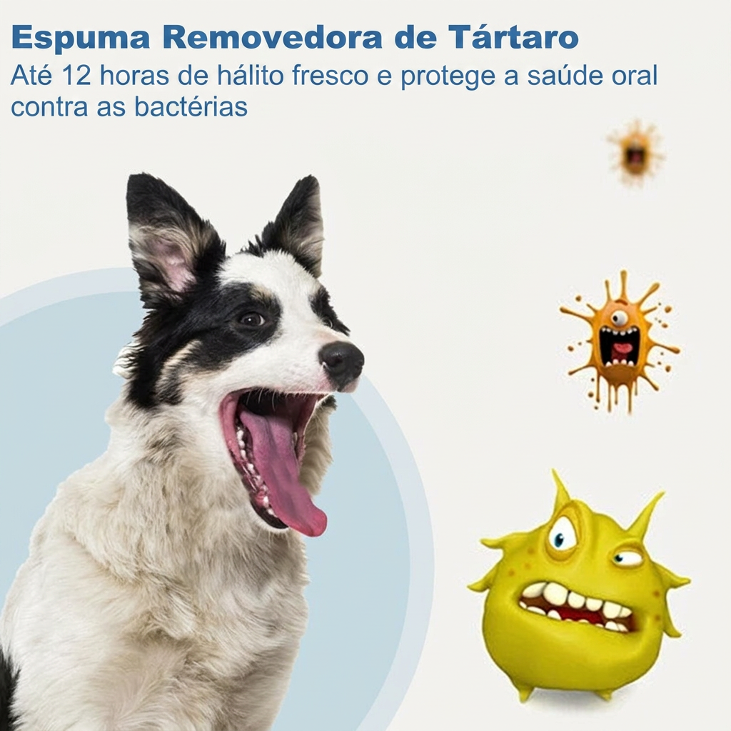 Espuma removedora de tártaro protege contra as bactérias e dá até 12h de hálito fresco