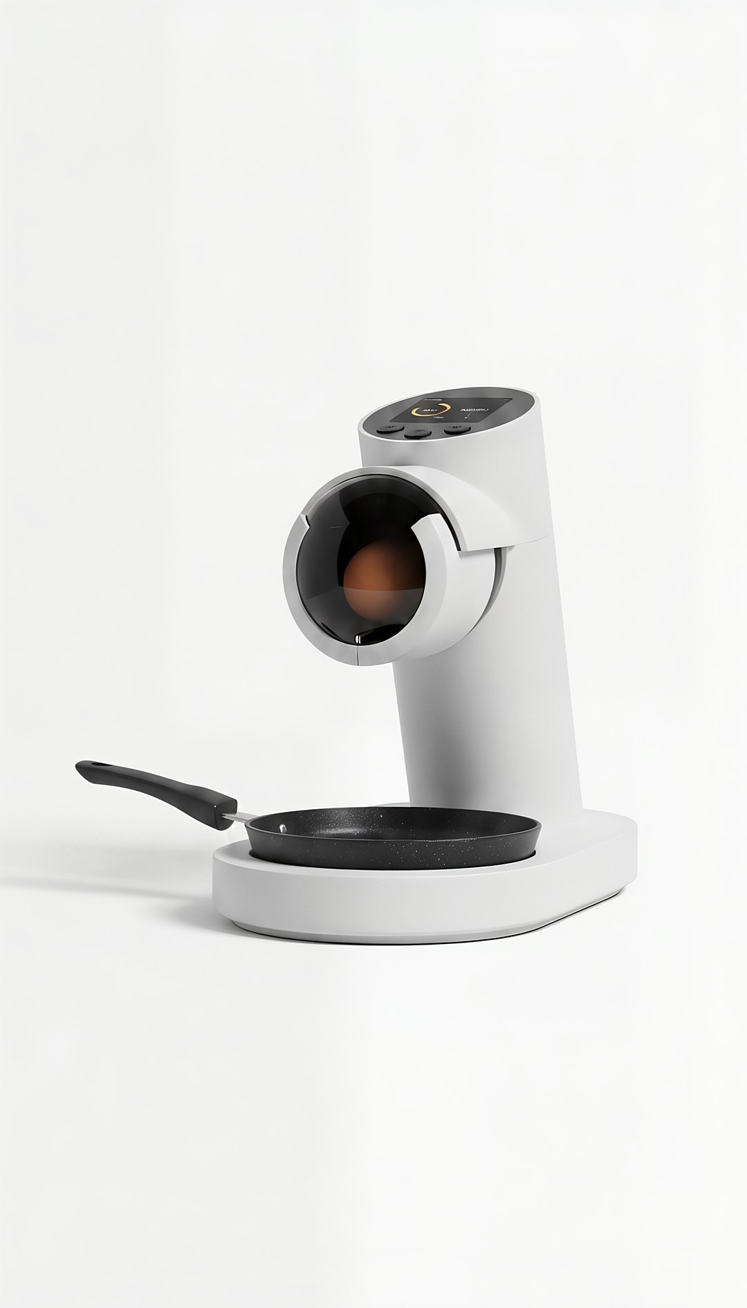 Máquina automática de cozinhar ovos, vista do produto completo
