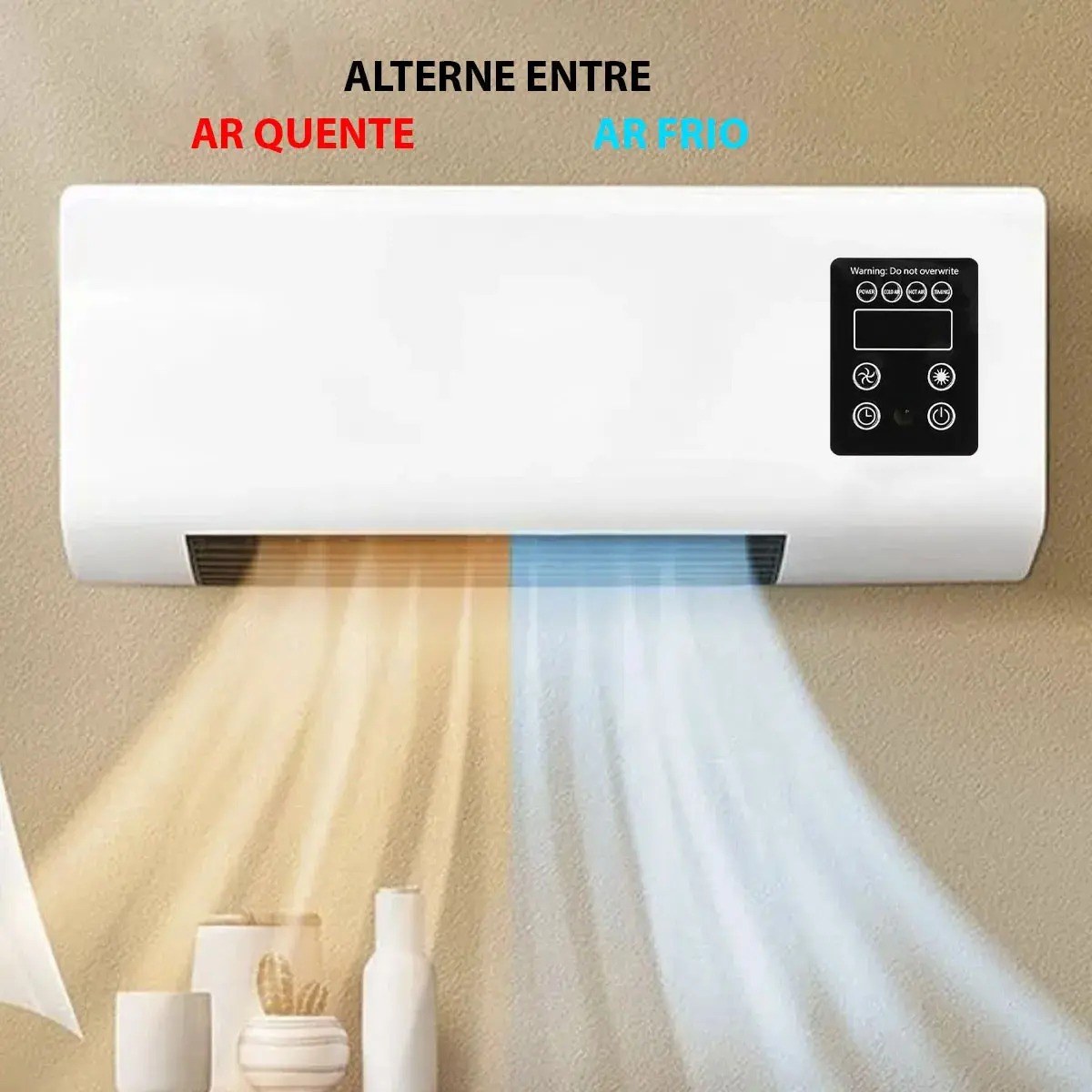 Alterna entre ar frio no verão e ar quente no inverno