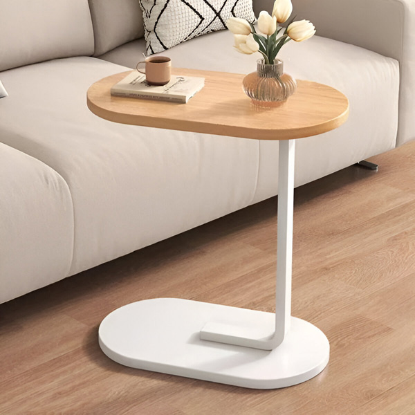 Mesa de apoio com base a deslizar por baixo do sofá