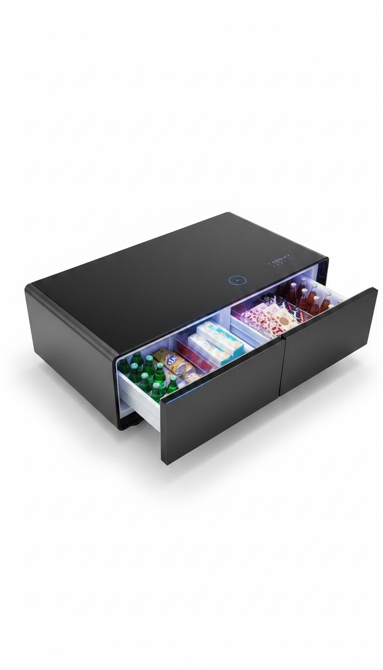 Mesa de Centro Inteligente com Frigorífico Embutido