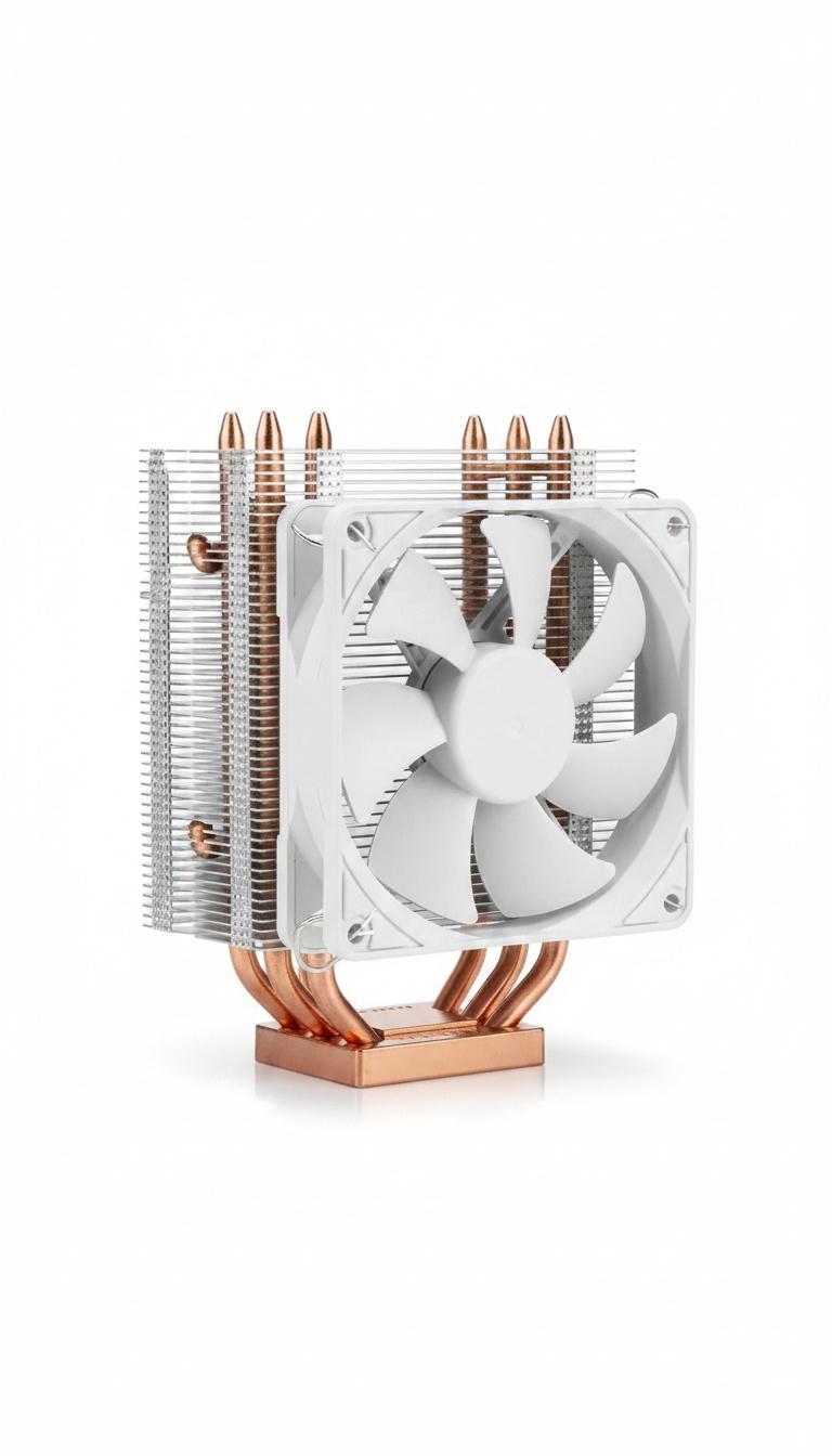 Cooler de CPU em Torre Branco 120mm com Tubos de Cobre