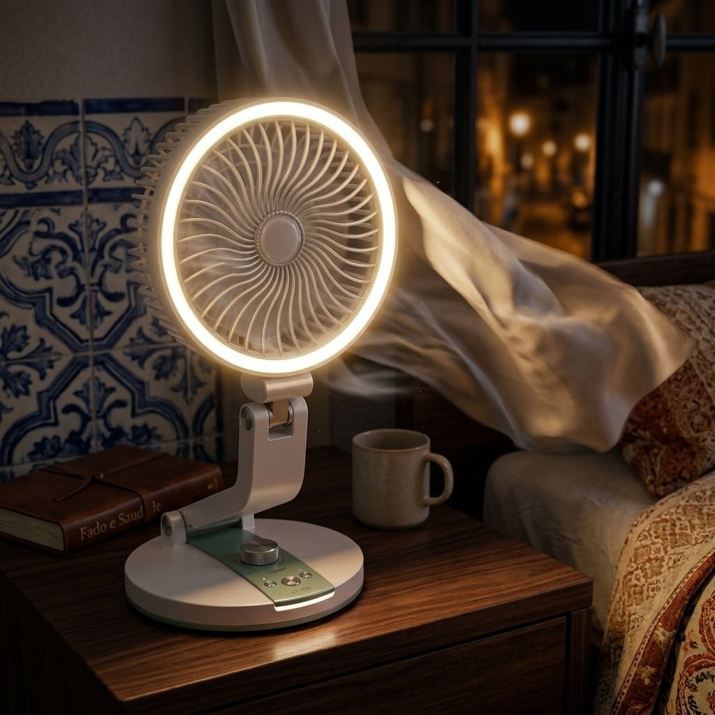 Candeeiro LED integrado: lê na cama sem acordar ninguém.