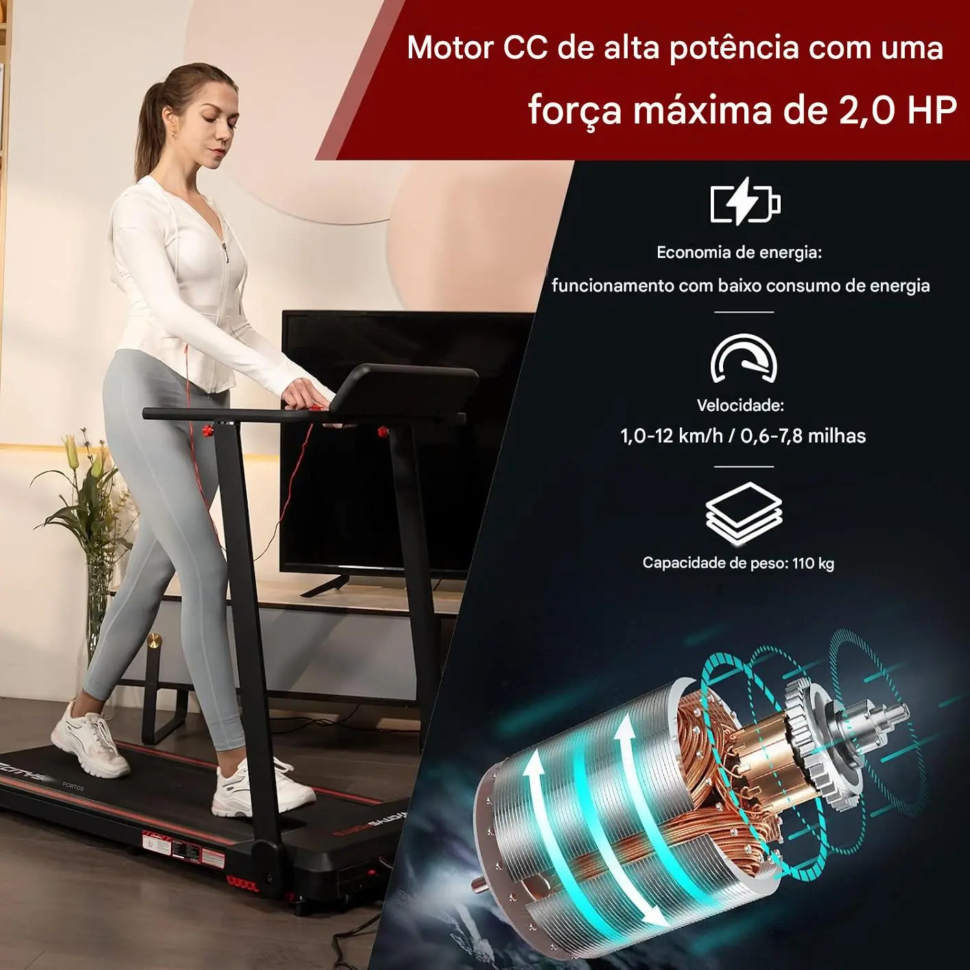 Passadeira elétrica compacta para casa