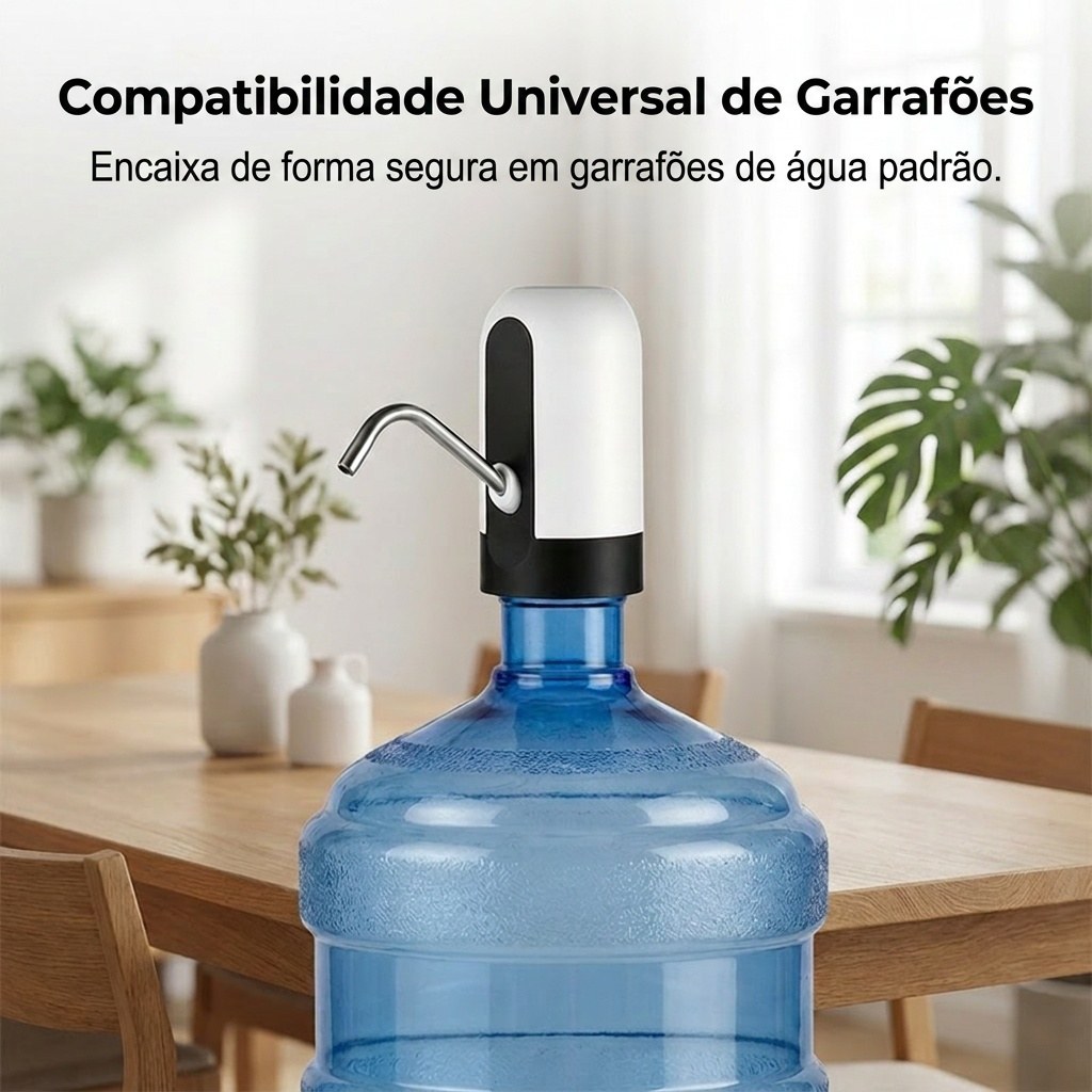 Bico em aço inoxidável de qualidade alimentar — água sempre limpa.