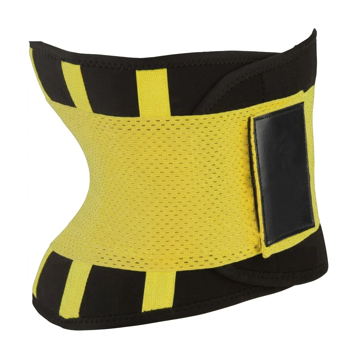 Neoprene de alta compressão com tiras de velcro ajustáveis.