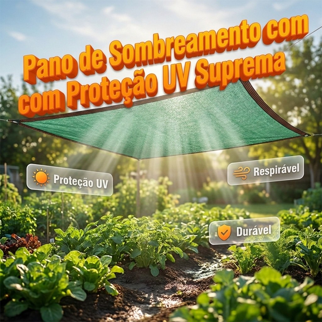 Pano de Sombreamento com Proteção UV para Plantas e Exterior