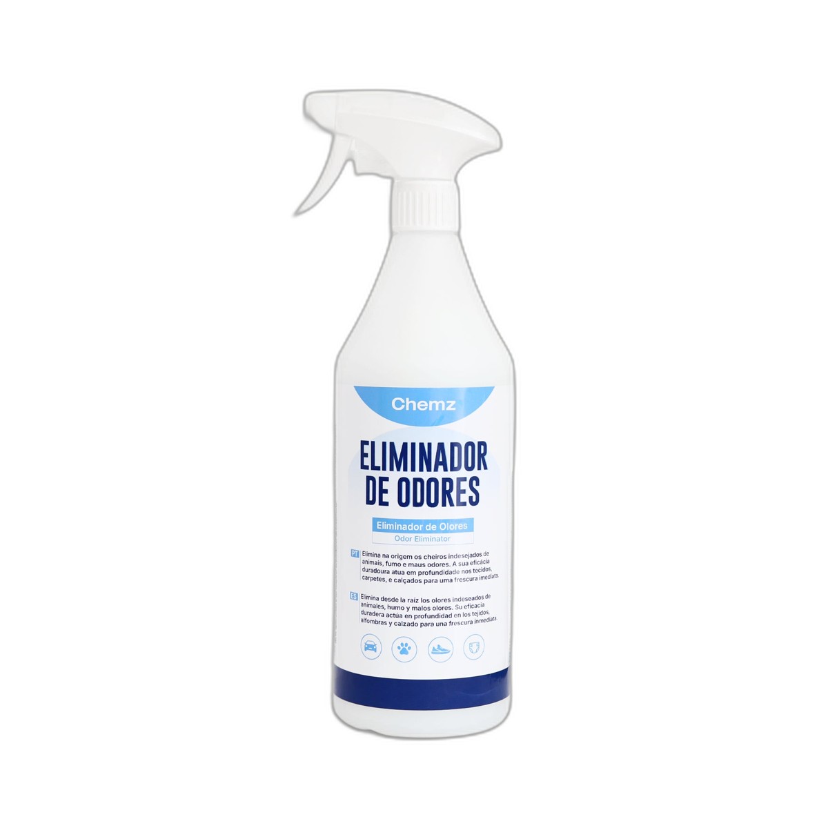 Eliminador de Odores Profissional Sem Perfume — 1 L | Urina, Animais, Fumo e Tecidos