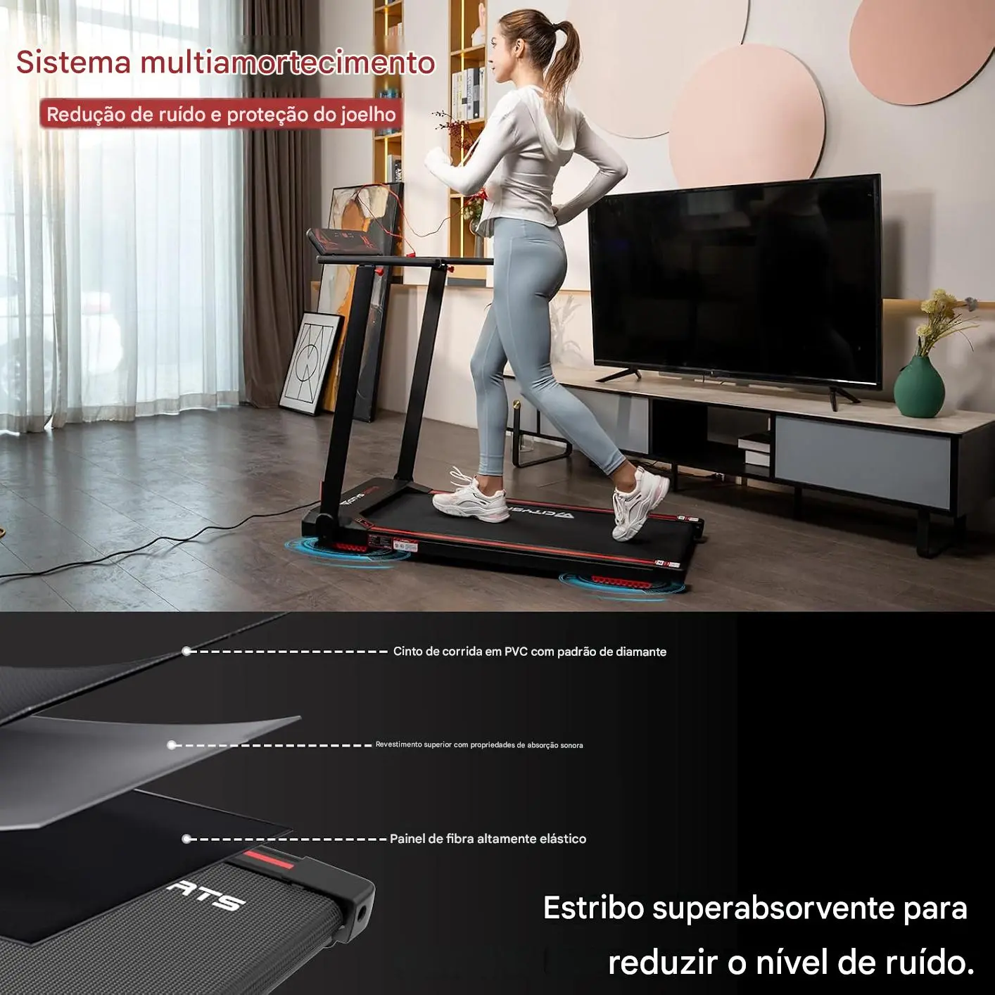 Passadeira dobrável com ecrã LED